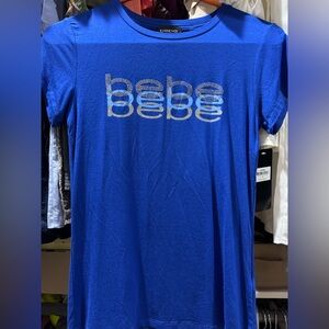 Bebe Surf the Web Blue Top